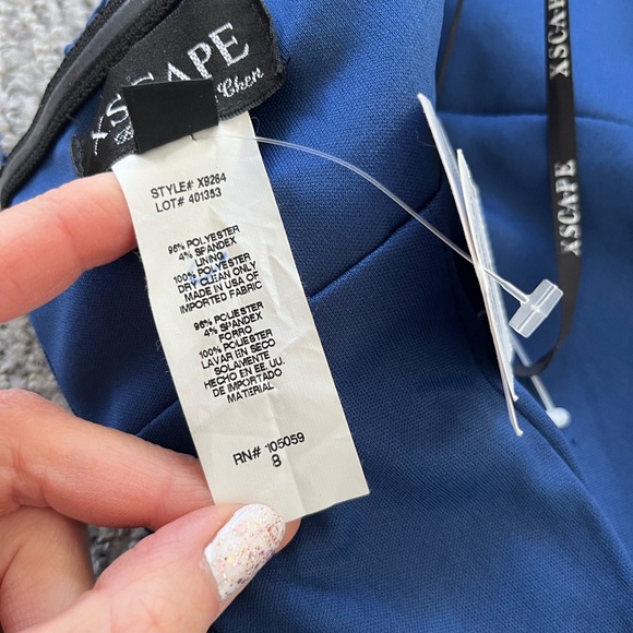 NWT Blue Strapless Formal Dress Size 8 - Picture 9 of 15